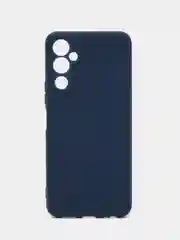 Синий чехол BROSCORP для Tecno Pova 4 матовый силиконовый тонкий, бортик вокруг камер