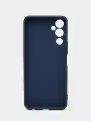 Синий чехол BROSCORP для Tecno Pova 4 матовый силиконовый тонкий, бортик вокруг камер