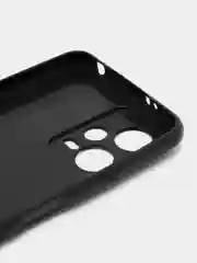 Черный ребристый чехол для Xiaomi Poco X5 5G силиконовый BROSCORP тонкий с текстурой карбон
