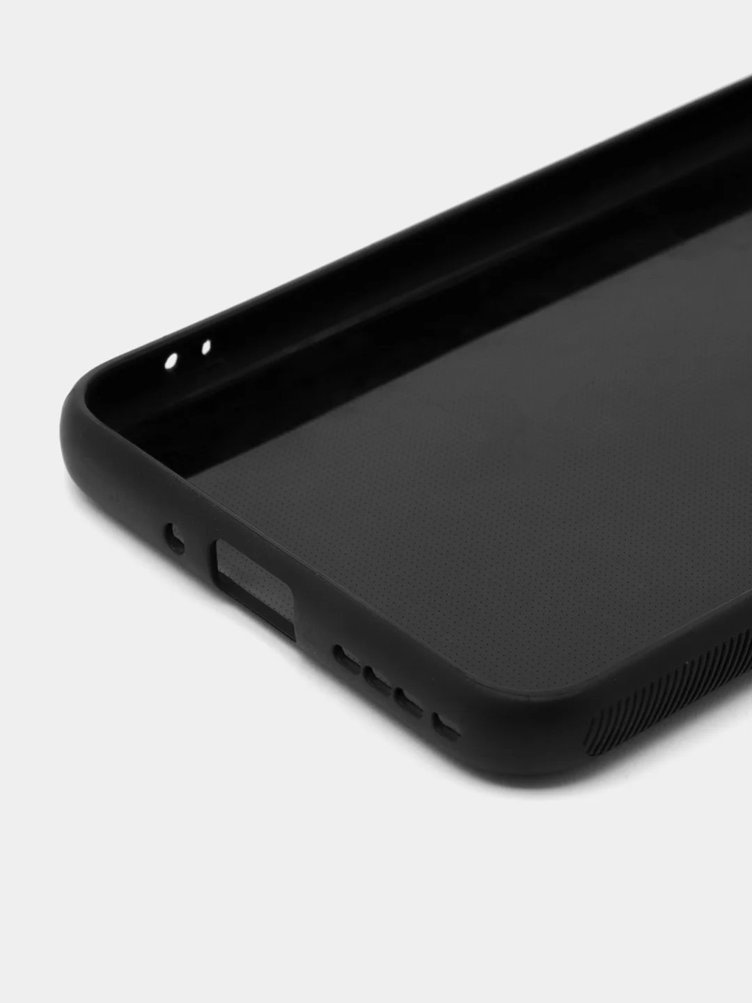 Черный ребристый чехол для Xiaomi Poco X5 5G силиконовый BROSCORP тонкий с текстурой карбон