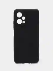 Черный ребристый чехол для Xiaomi Poco X5 5G силиконовый BROSCORP тонкий с текстурой карбон
