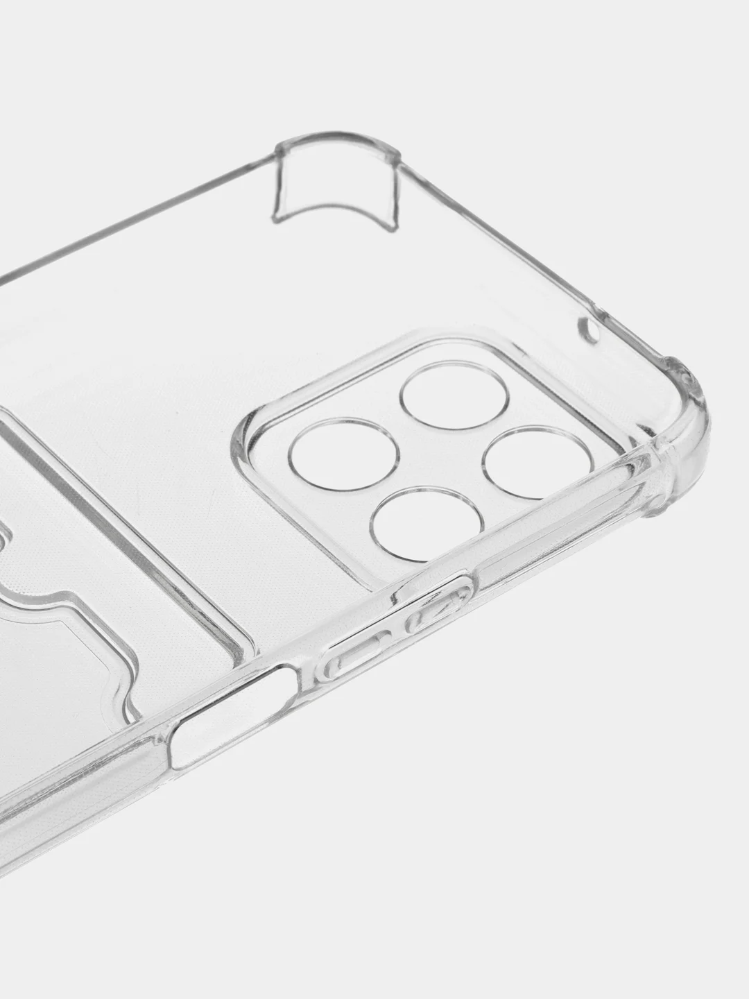 Прозрачный противоударный чехол BROSCORP для Honor X6 и X8 5G силиконовый с карманом для карт