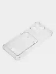 Прозрачный противоударный чехол BROSCORP для Honor X6 и X8 5G силиконовый с карманом для карт