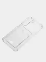 Прозрачный чехол BROSCORP для Samsung Galaxy S22+, S22 Plus, картхолдер с кармашком и защитой камер