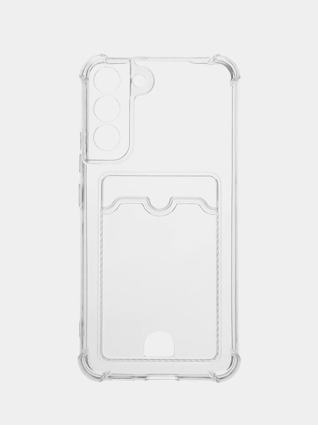 Прозрачный чехол BROSCORP для Samsung Galaxy S22+, S22 Plus, картхолдер с кармашком и защитой камер