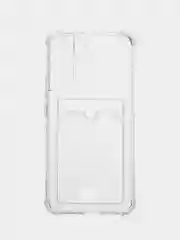 Прозрачный чехол BROSCORP для Samsung Galaxy S22+, S22 Plus, картхолдер с кармашком и защитой камер
