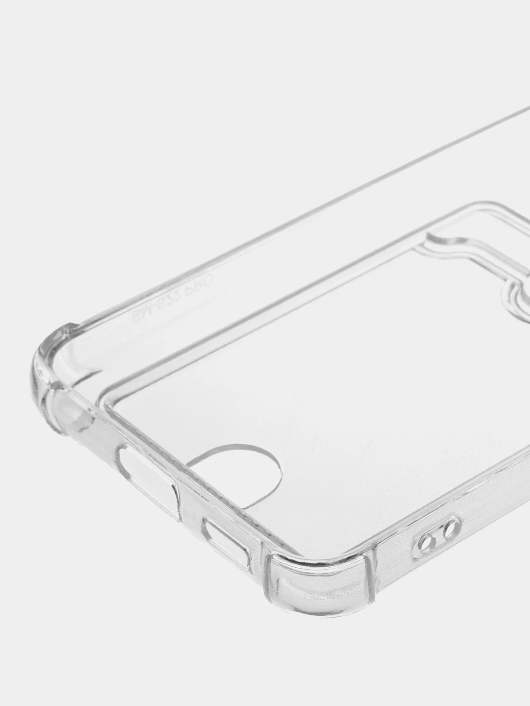 Прозрачный чехол BROSCORP для Samsung Galaxy S22+, S22 Plus, картхолдер с кармашком и защитой камер