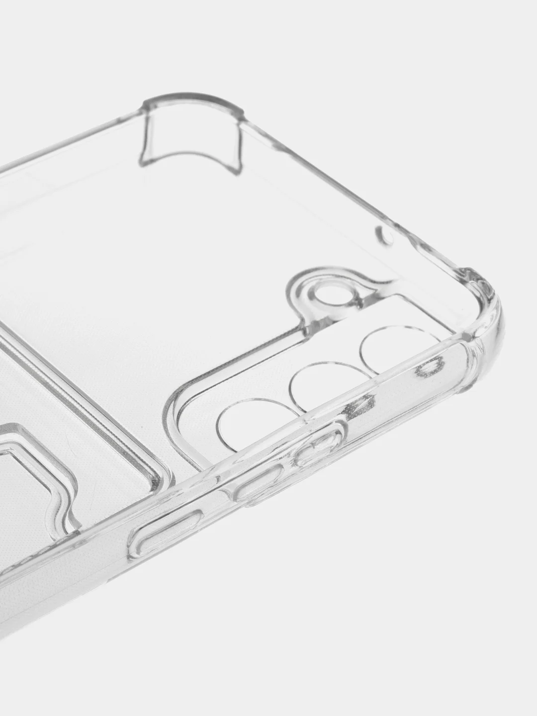 Прозрачный чехол BROSCORP для Samsung Galaxy S22+, S22 Plus, картхолдер с кармашком и защитой камер
