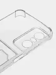 Прозрачный противоударный чехол BROSCORP для Tecno Pop 6 Pro с кармашком и защитой камер, картхолдер