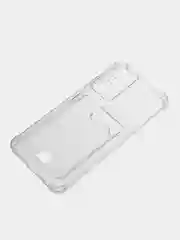 Прозрачный противоударный чехол BROSCORP для Tecno Pop 6 Pro с кармашком и защитой камер, картхолдер