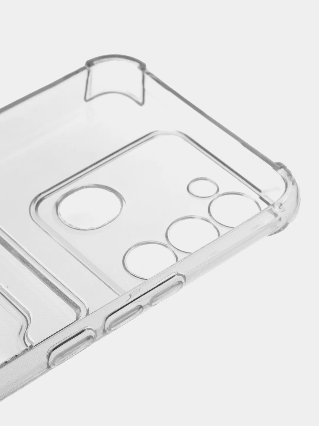 Прозрачный противоударный чехол BROSCORP для Tecno Spark 8C и Spark Go 2022 силиконовый, с карманом