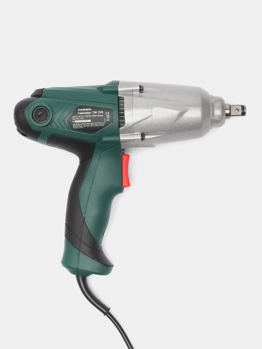 Гайковерт сетевой FAVOURITE TW 1100, 1100 Вт, 2600 об/мин, квадрат 1/2, 300 Hm