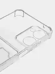 Прозрачный противоударный чехол BROSCORP для Realme 10 силиконовый с карманом для карт