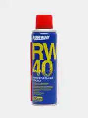 Смазка универсальная RW-40 (аналог WD-40) 200 мл, аэрозоль с трубочкой, RUNWAY RW6096