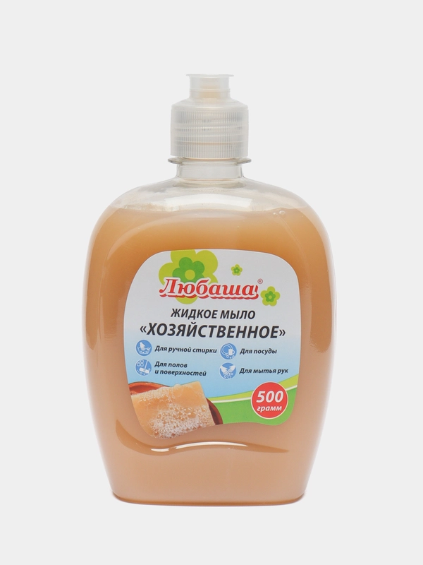 Жидкое мыло-крем для рук 500 г Любаша Хозяйственное, флип-топ, 606380