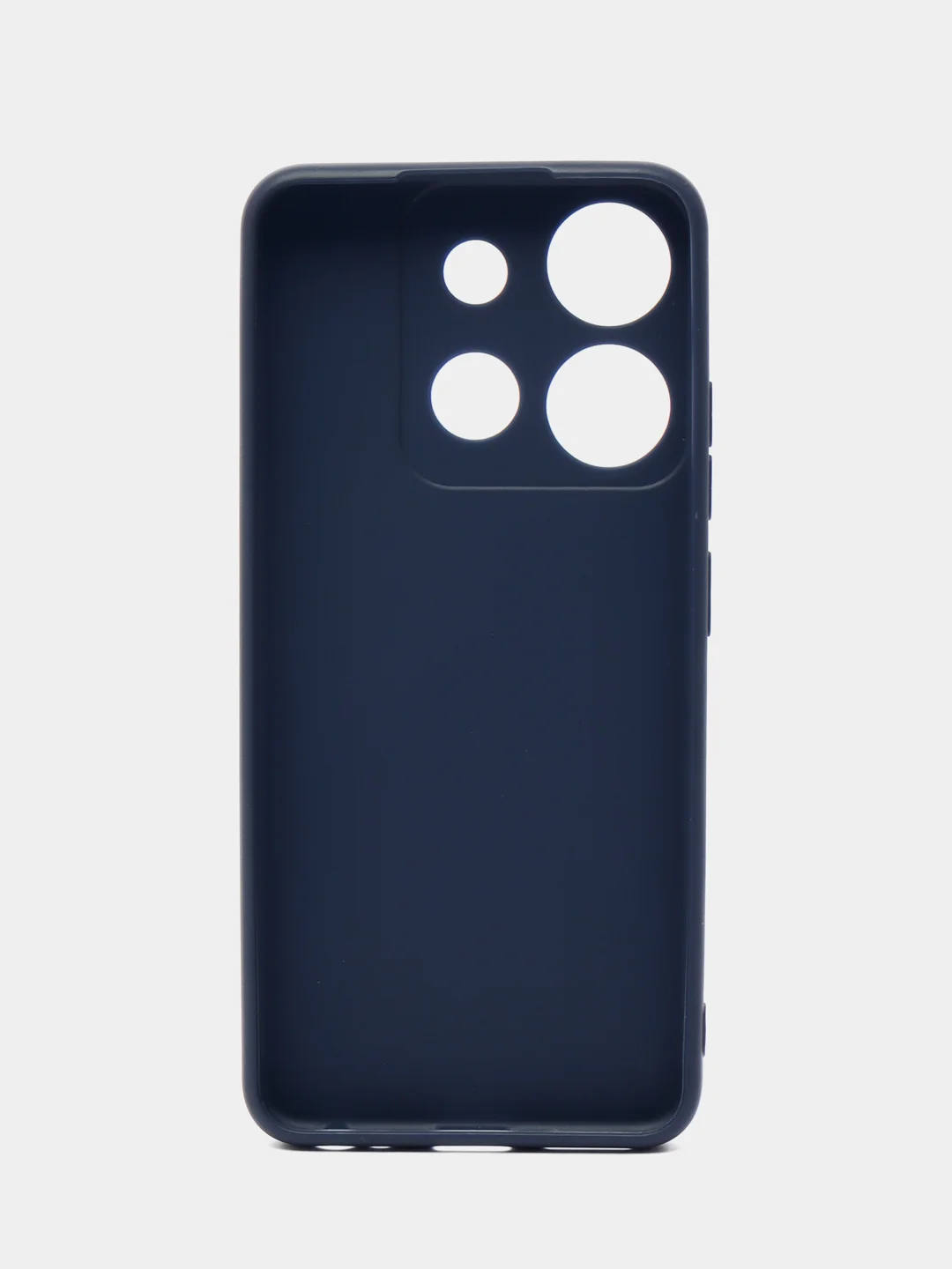 Синий чехол BROSCORP для Infinix Smart 7 матовый силиконовый тонкий, бортик вокруг камер