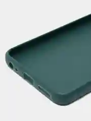 Тёмно-зелёный чехол BROSCORP для Infinix Smart 7 матовый силиконовый тонкий, бортик вокруг камер