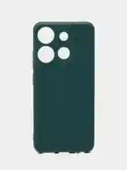 Тёмно-зелёный чехол BROSCORP для Infinix Smart 7 матовый силиконовый тонкий, бортик вокруг камер