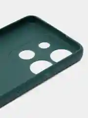 Тёмно-зелёный чехол BROSCORP для Infinix Smart 7 матовый силиконовый тонкий, бортик вокруг камер
