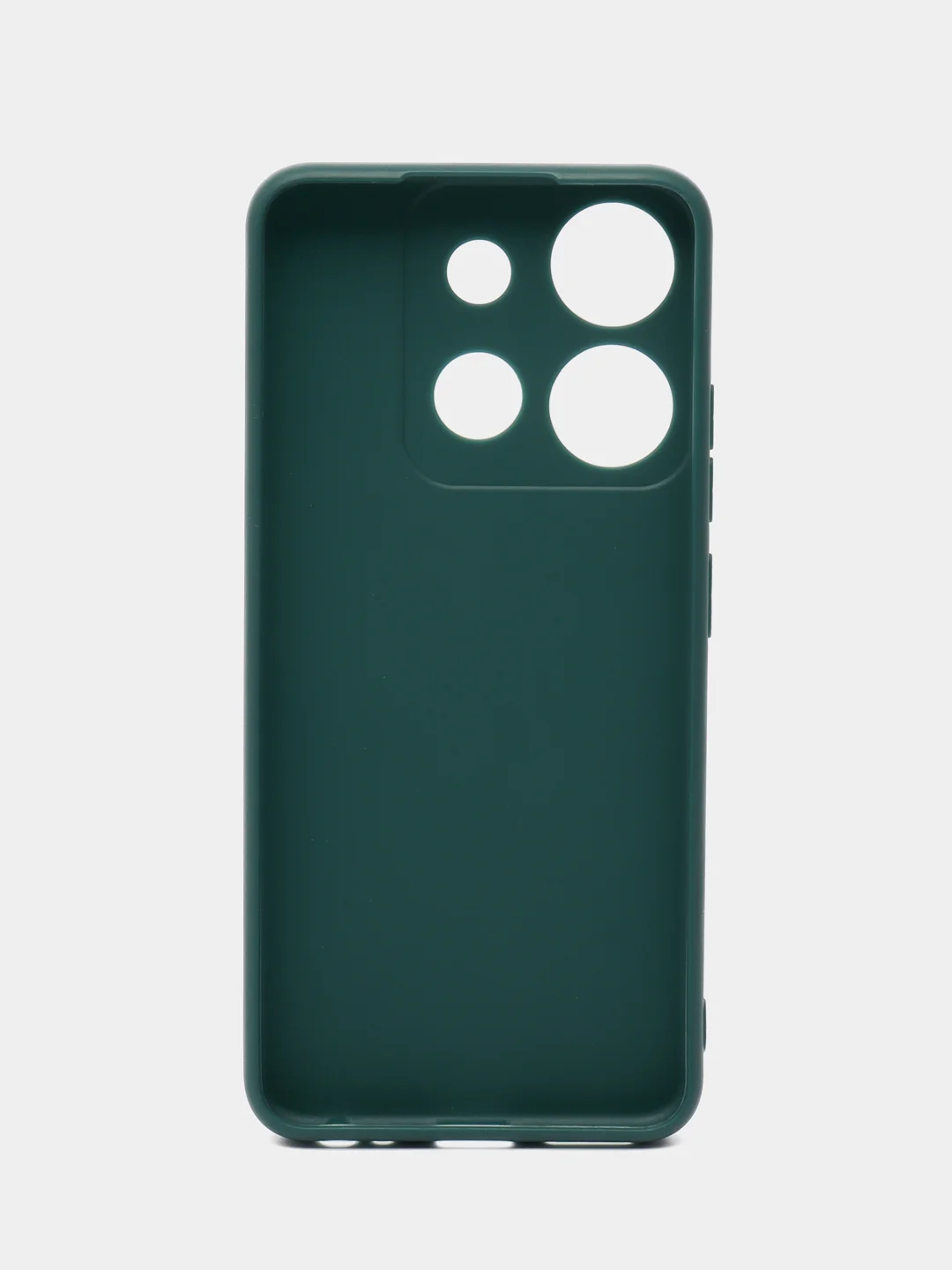 Тёмно-зелёный чехол BROSCORP для Infinix Smart 7 матовый силиконовый тонкий, бортик вокруг камер