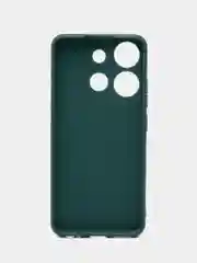 Тёмно-зелёный чехол BROSCORP для Infinix Smart 7 матовый силиконовый тонкий, бортик вокруг камер
