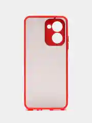 Красный чехол для Realme C33, пластиковый, цветные кнопки, Реалми С33