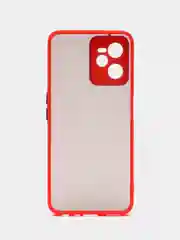 Красный чехол на Realme C35, Реалми С35, матовый, цветные кнопки