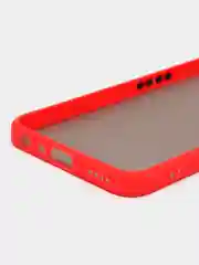 Красный чехол на Realme C35, Реалми С35, матовый, цветные кнопки