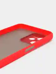 Красный чехол на Realme C35, Реалми С35, матовый, цветные кнопки