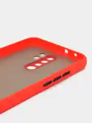 Красный чехол для Xiaomi Redmi 9, силиконовый, матовый, цветные кнопки, Редми 9