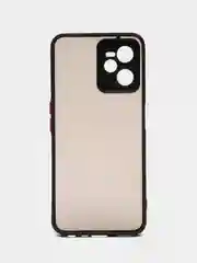 Черный чехол на Realme C35, Реалми С35, матовый, цветные кнопки
