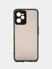 Черный чехол на Realme C35, Реалми С35, матовый, цветные кнопки