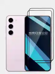 Прозрачный 1-2 шт стекло для Samsung Galaxy S23, S22 защитное ROSCO с олеофобным покрытием и рамкой
