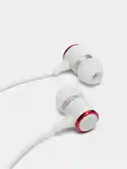 Белый проводные наушники, вакуумные Extra Bass с микрофоном