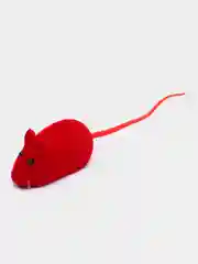 Красный мышка-игрушка для кошки, велюровая, с пищалкой