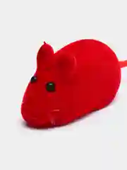 Красный мышка-игрушка для кошки, велюровая, с пищалкой