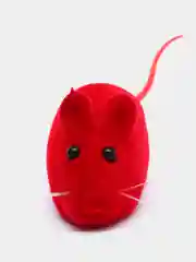 Красный мышка-игрушка для кошки, велюровая, с пищалкой