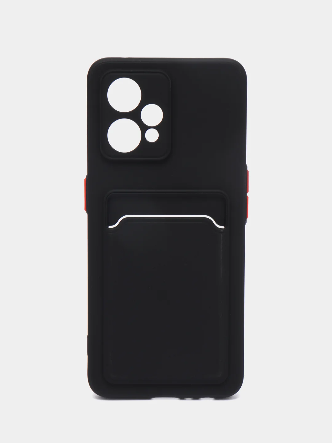 Черный силиконовый чехол для Realme 9 Pro Plus, 9 4G, Narzo 50 Pro, c отсеком для карт