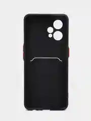 Черный силиконовый чехол для Realme 9 Pro Plus, 9 4G, Narzo 50 Pro, c отсеком для карт