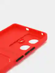 Красный чехол Realme 10 Pro+ 5G 10 Pro Plus 5G Реалми 10 Про Плюс, с карманом для карт, прозрачный
