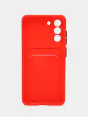 Красный чехол для Samsung Galaxy S21 FE, S21FE (Самсунг Галакси С21 ФЕ, С21ФЕ), силиконовый