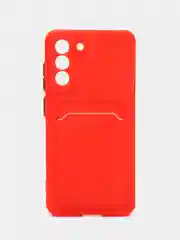 Красный чехол для Samsung Galaxy S21 FE, S21FE (Самсунг Галакси С21 ФЕ, С21ФЕ), силиконовый