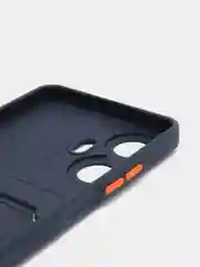 Темно-синий силиконовый чехол для Realme C55 4G, Реалми С55 4 Джи, c отсеком для карт