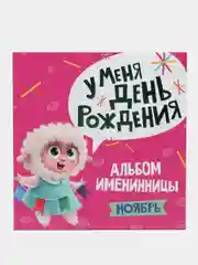 Розовый фотоальбом, альбом именинника "У меня день рождения. Ноябрь", Проф-Пресс