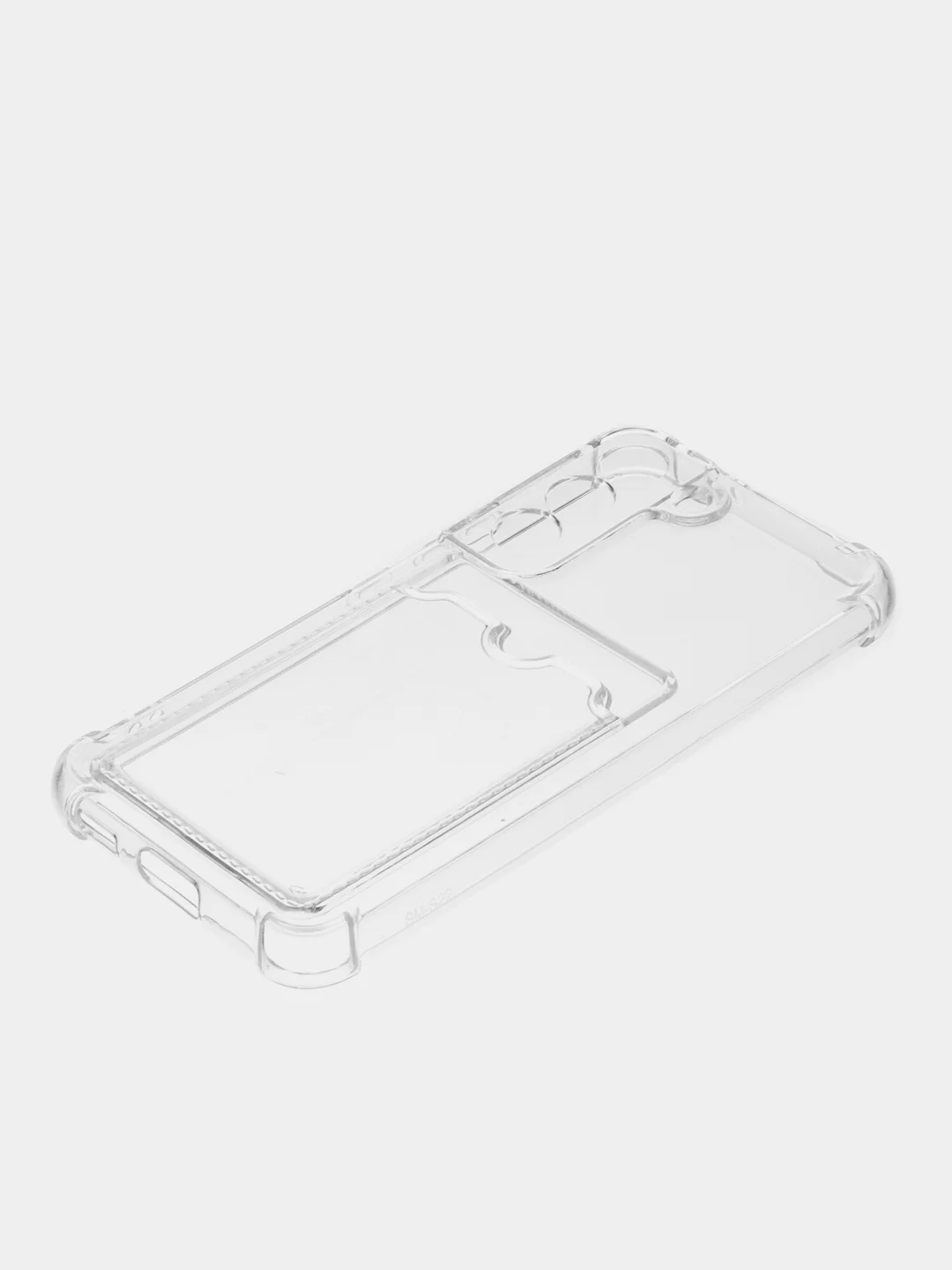 Прозрачный противоударный чехол BROSCORP для Samsung Galaxy S22, силиконовый, с карманом для карт