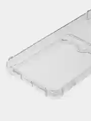 Прозрачный противоударный чехол BROSCORP для Samsung Galaxy S22, силиконовый, с карманом для карт