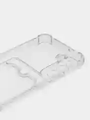 Прозрачный противоударный чехол BROSCORP для Samsung Galaxy S22, силиконовый, с карманом для карт
