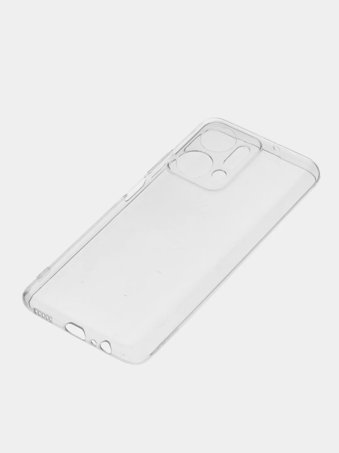 Прозрачный силиконовый чехол BROSCORP для Honor X7a с защитой камер и от прилипания