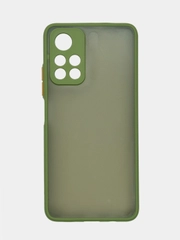 Чехол Xiaomi Poco M4 Pro 5G, Redmi Note 11 5G, пластиковый, матовый, с цветными кнопками