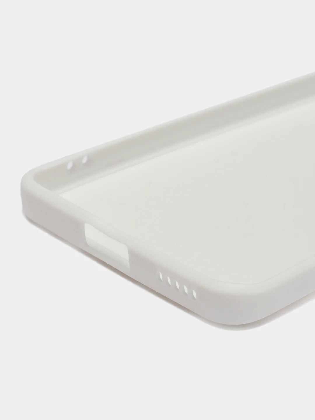 Белый чехол для Xiaomi 13 Lite силиконовый (Ксиоми 13 лайт), силиконовый, c защитой камеры